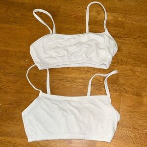 Fruit of the Loom Sports Bra Women Size 32 Set of 2 White Bras